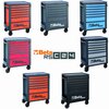 Beta Tool Cabinet, 7 Drawer, Orange, Sheet Metal, 29 in W x 17-1/2 in D x 38 in H 024004671